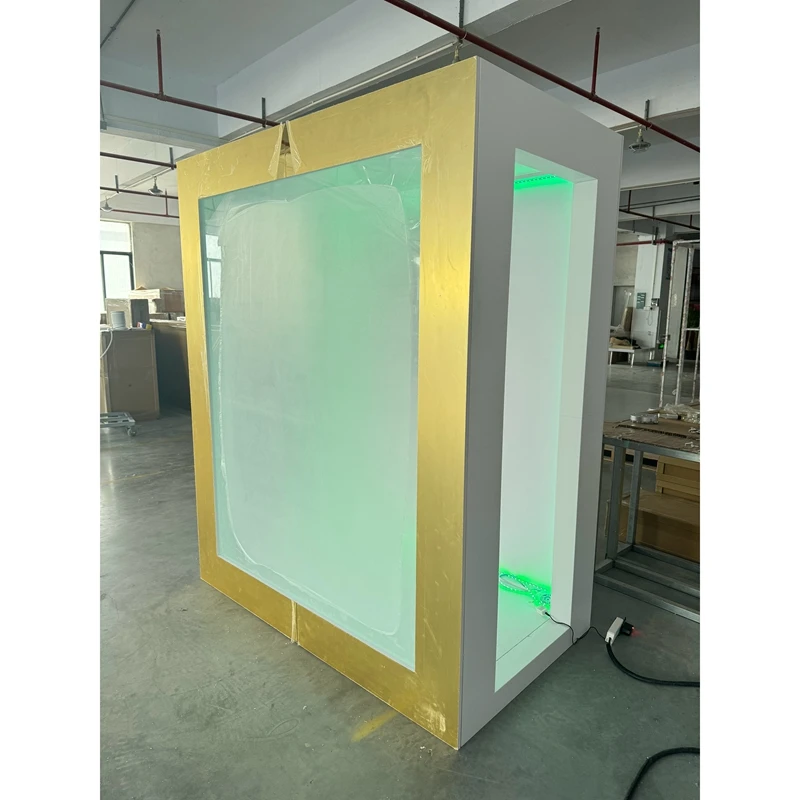 Event Stage Supplies Royal Luxury PVC Acrylic Backdrop BJ240028-15 Modern Wedding Decoration Background pink Backdrop Stand