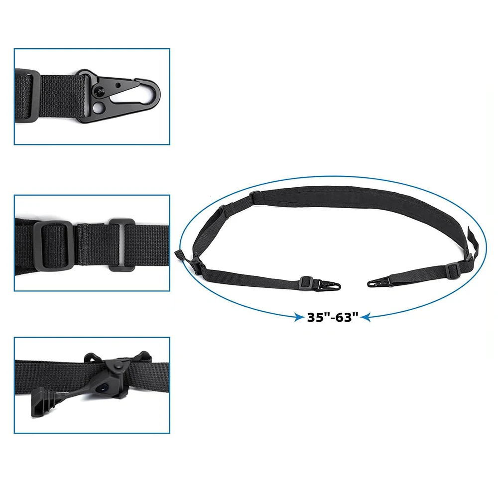 Tactical two point durable shoulder strap, quick adjustable shoulder strap, camera hunting accessory strap