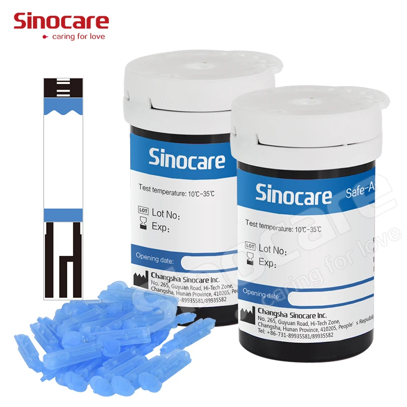 Sinocare Wholesale Diabetic Test Strips Suppliers Glucometer Test Strip 50 Pcs Diabetic Test Strips For Safe Accu 2