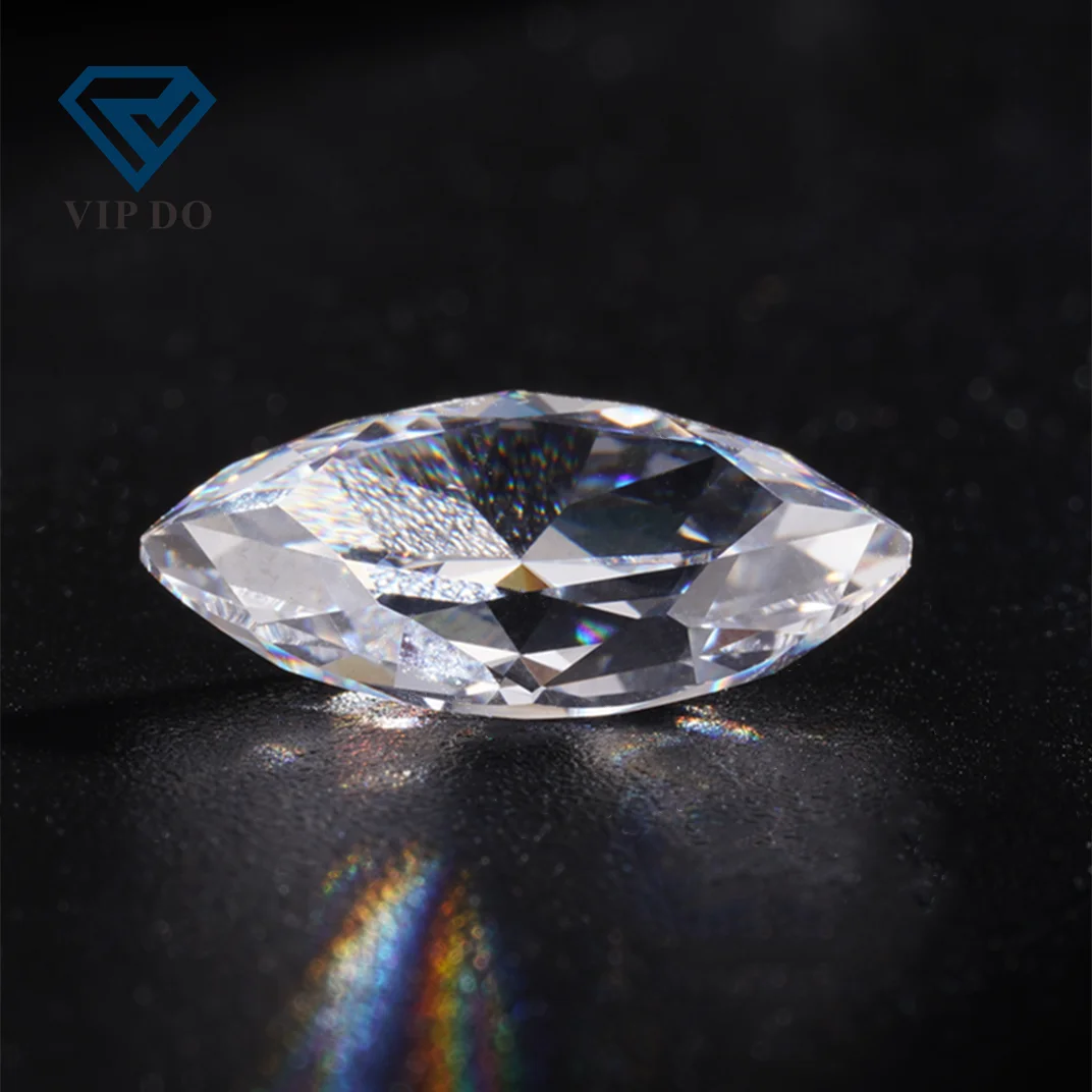 Wuzhou Supplier Wholesale D-VVS1 High Quality Marquise Cut White Moissanite Loose Diamonds with GRA Certificate Carat Moissanite