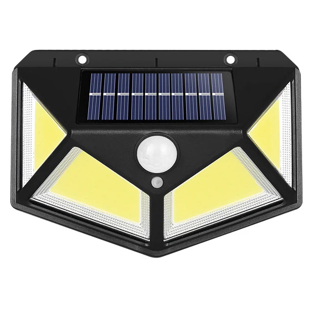 High Quality Outdoor Solar Powered Garden Lamp 100 LED Solar Wall Garden Lights
