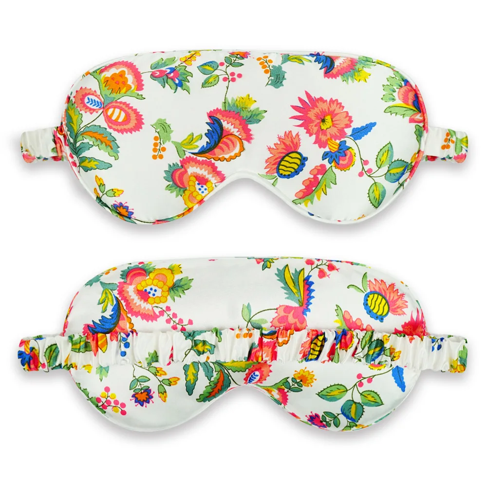 Natural Silk Sleep Mask, Super-Smooth & Soft Eye with Adjustable Strap, Blindfold Perfect Blocks Light, Pressure Free