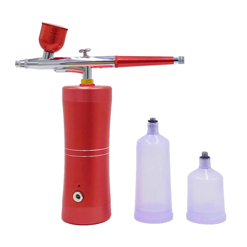 Beauty Machine Handheld Air Compressor, Airbrush Spray Gun Moisturizing Oxygen Injector