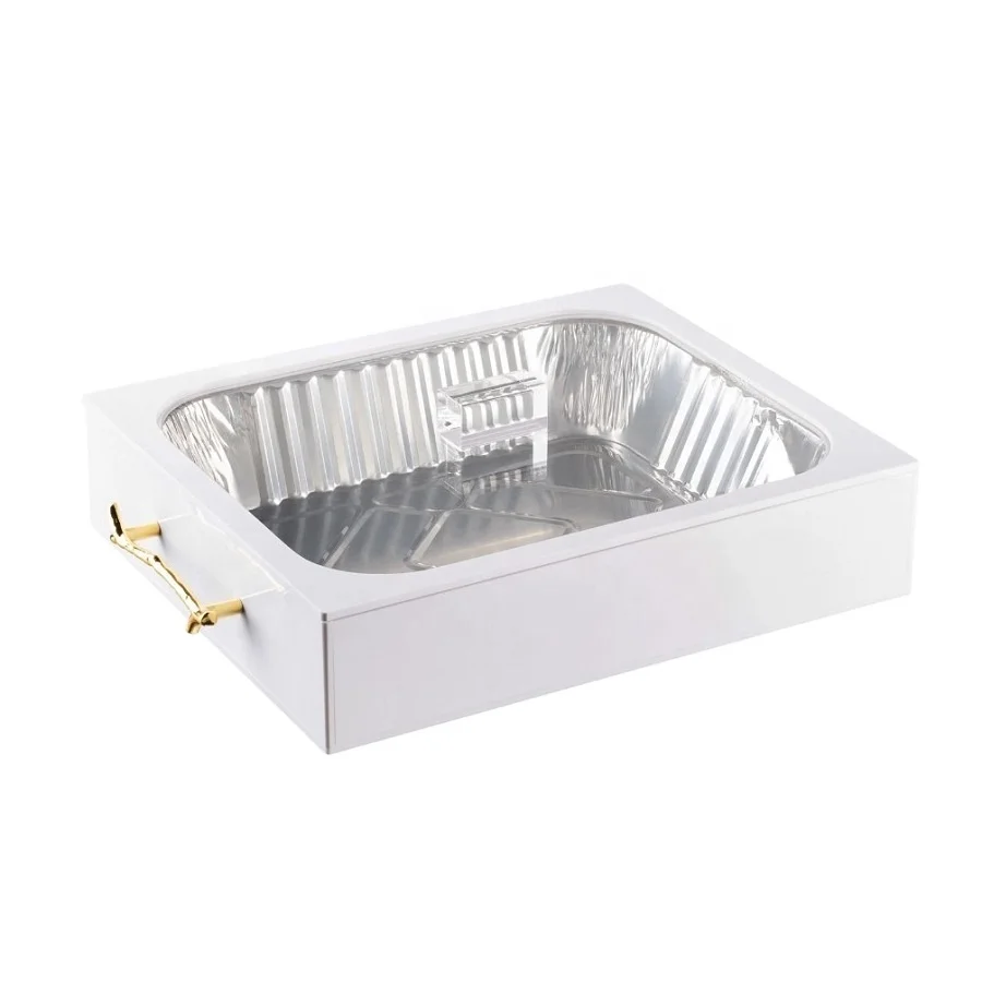 Judaica White Acrylic 9x13 Pan Holder with Branch Handles