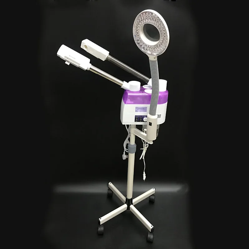3 In 1 Vapor Facial Steamer Hot And Cool Facial Steamer Whit Led Light Magnifying Lamp