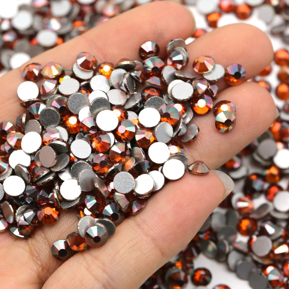 XULIN Burgundy Color Non Hotfix Stone Flatback Glass Crystal Rhinestones For Diy Crafts