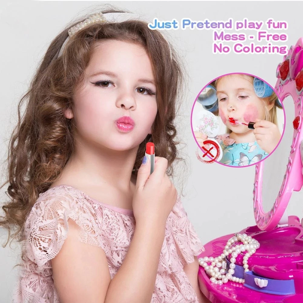 22Pcs Pretend Play Simulation Cosmetic Makeup Handbag Toys For Girls Children Educational Birthday Gift