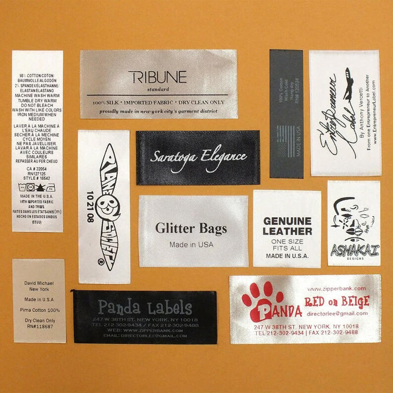 factory bag shoe custom recycled fabric woven label for clothing 3M sticker iron on tag sticky self adhesive label for garment