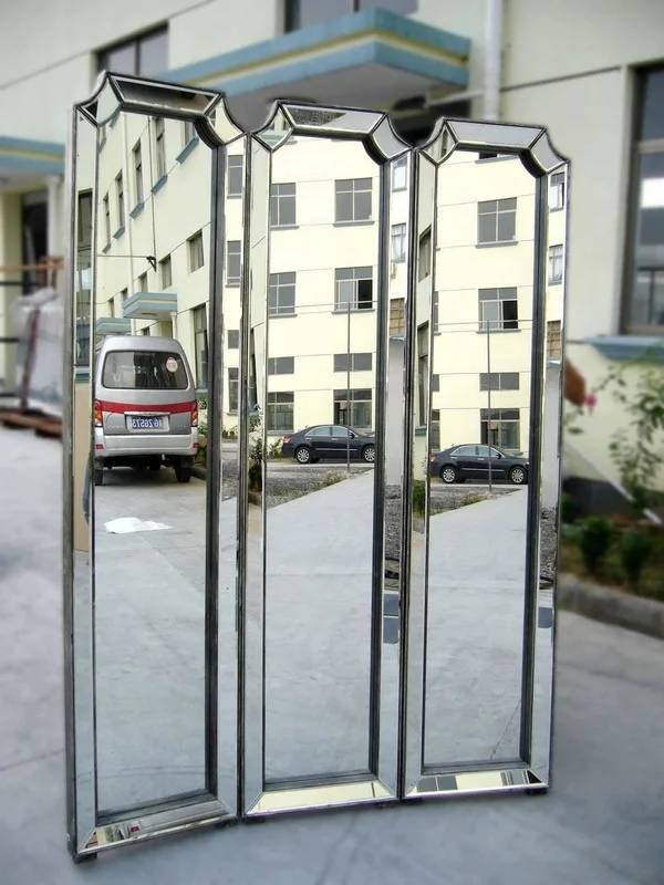 Gorgeous venetian mirror floating wave shape tripple make up mirror