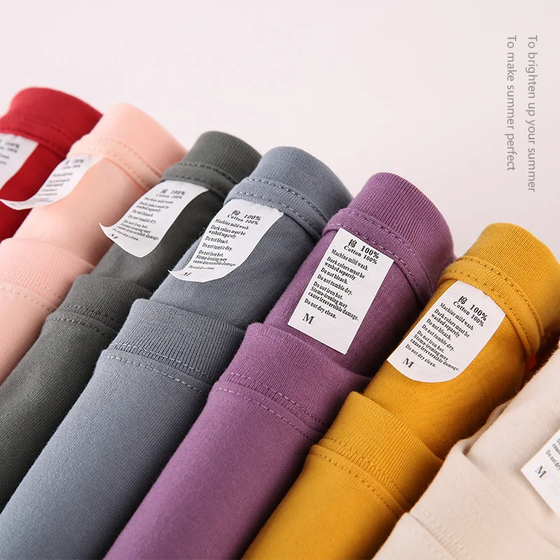 Custom logo new t shirt printing blank t-shirt 260g heavy 100 Combed cotton t shirt Camiseta hombre Design puff print t shirt