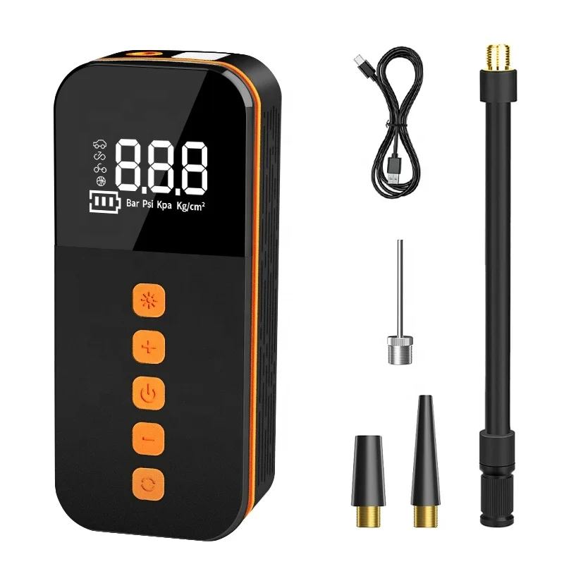 2024 New Design Automatic Car Portable Tire Inflator Multifunction Digital Tire Inflator Air Compressor
