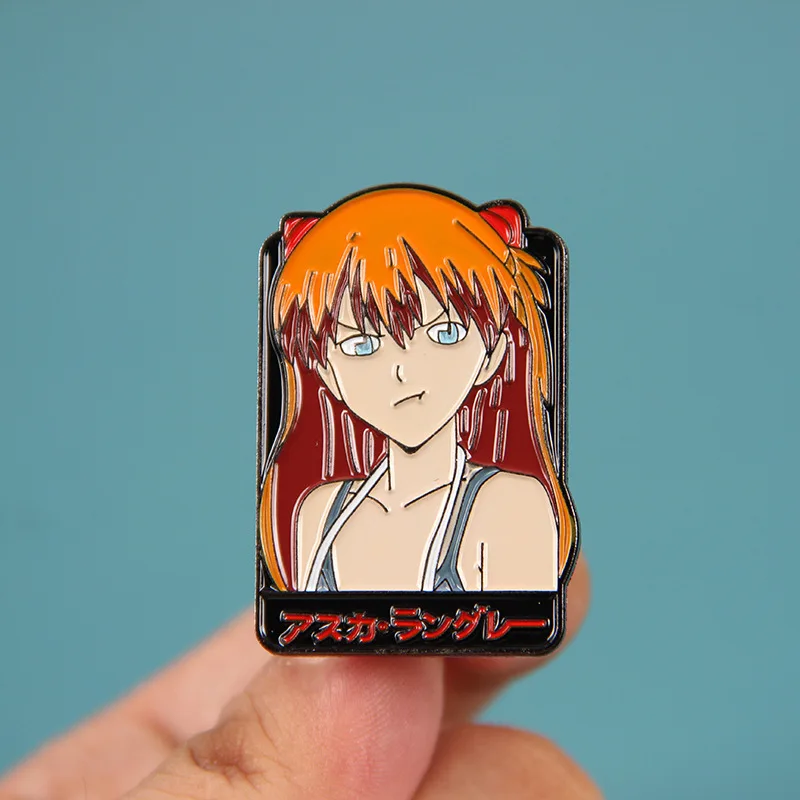 Японский аниме NEON GENESIS EVANGELION Asuka Langley Soryu металлический значок эмалированная брошь булавки для фанатов подарок