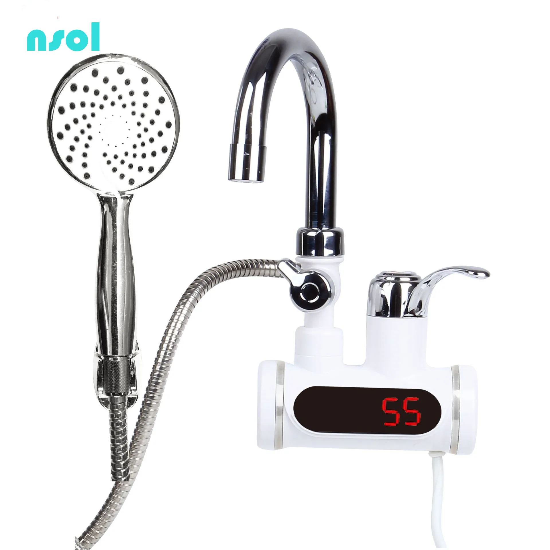 
china factory New Design Under Inflow Bathroom Accessories Hot And Cold tap instant electric heating Water Faucet Without Tank 