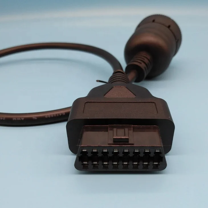 Auto J1587 J1939 Deutsch 9 Pin To OBD OBD2 Truck Diagnostic Cable