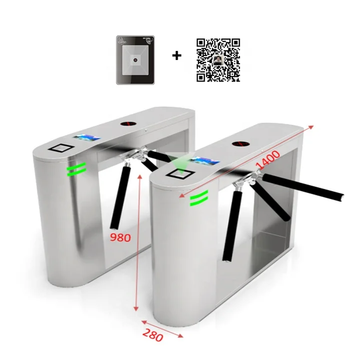 304 SUS Stainless Steel Elegant Design Access Control turnstile gym event turnstile with qr code reader