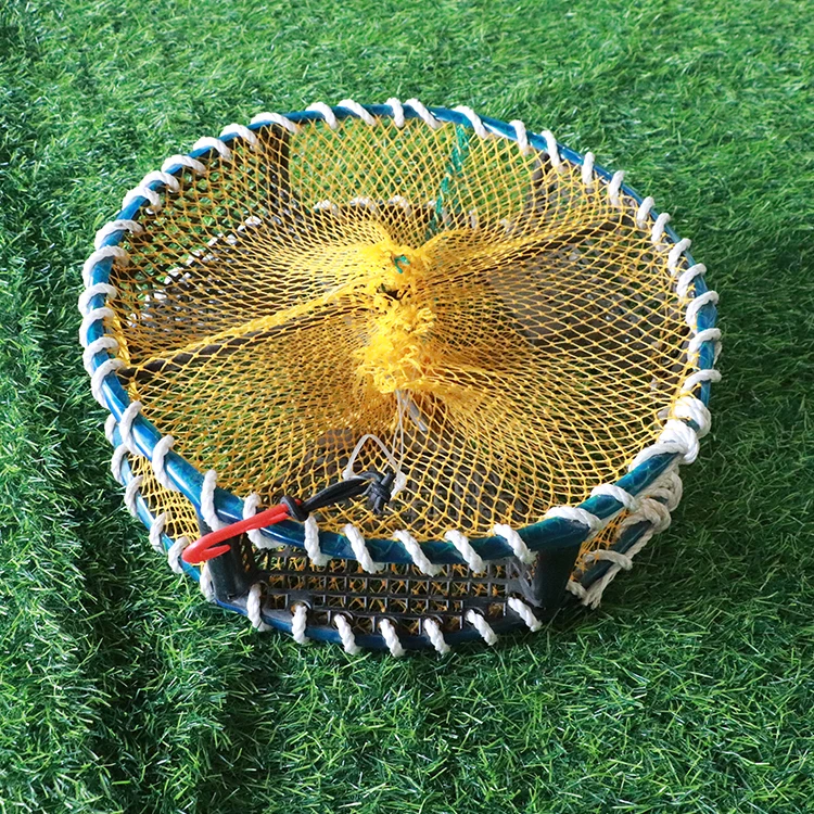 Professional Factory 3 big holes Korea Crab trap folded Fishing Trap Spring Cage Crab Pot