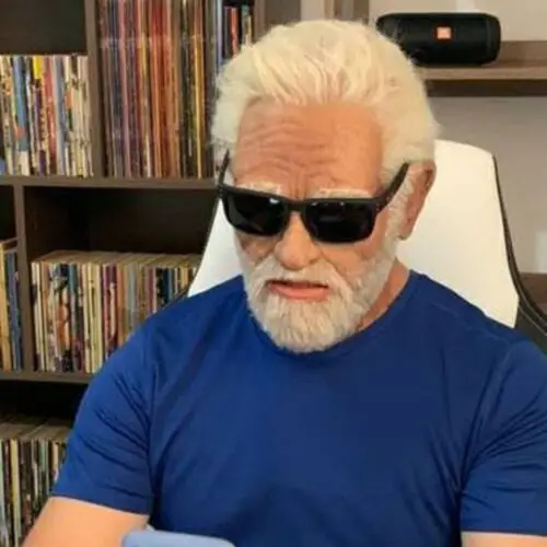 Halloween Mask White-haired Old Women Man Horrific Human Funny Creepy Scary Full Head Latex Realistic Mask