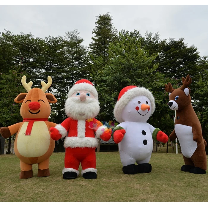 Hot sale 2m/2.6m/3m inflatable Santa Claus mascot costume for Christmas