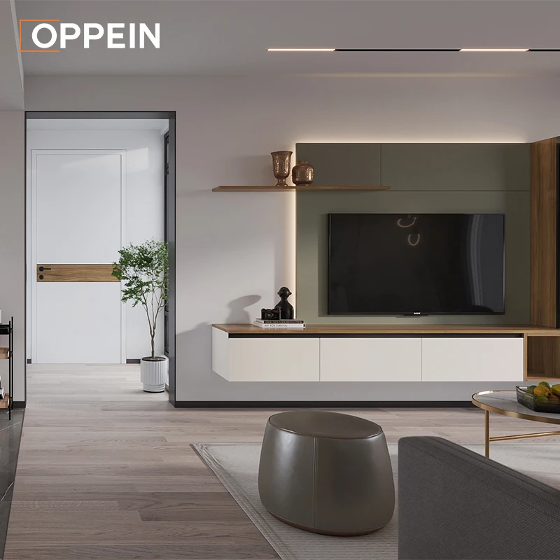 OPPEIN Luxury Curtains TV Cabinet Leather Chairs Sofa Living Room Cabinets Furniture Living Room Sets