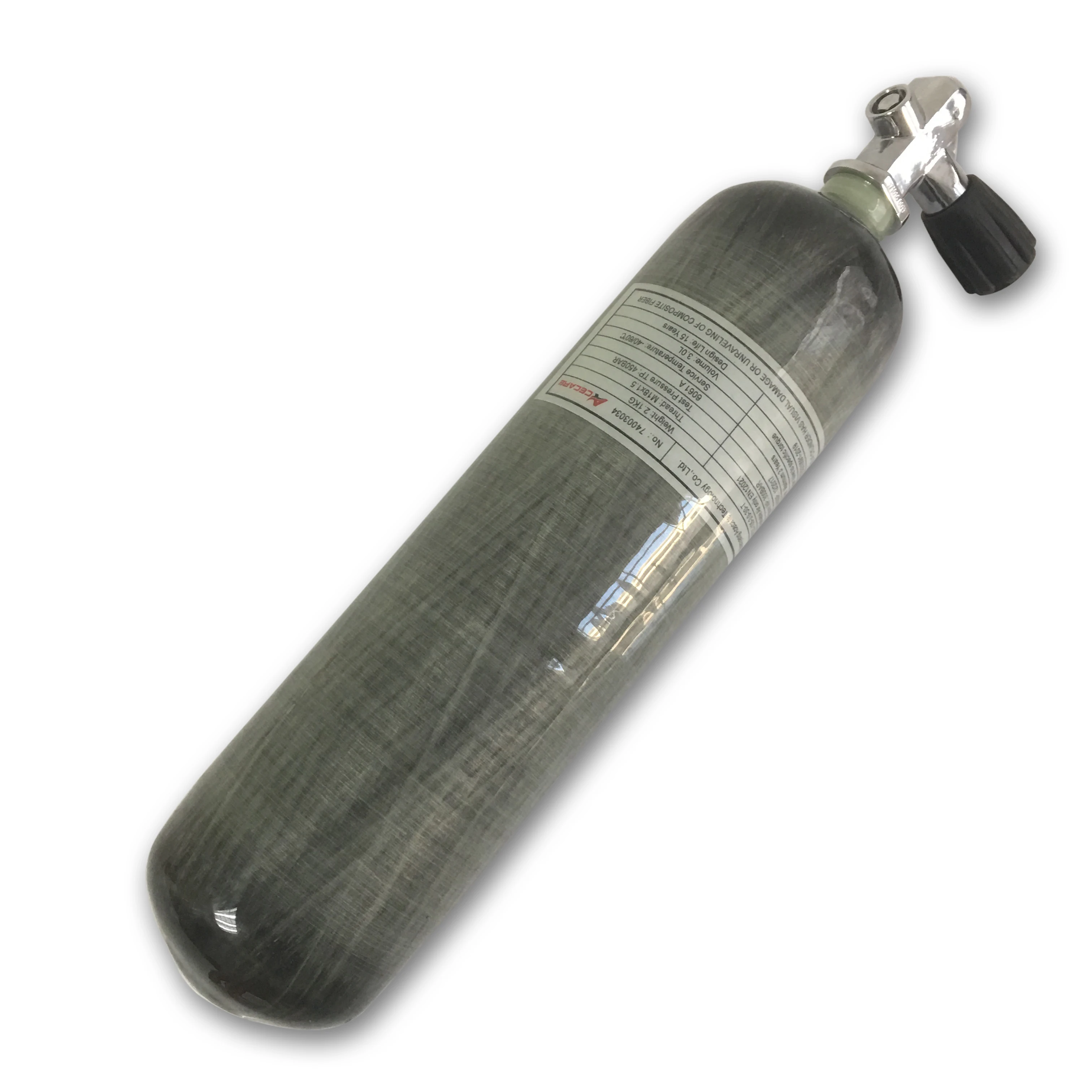 
3L 300bar High Pressure Oxygen Cylinder Diving Equipment Scuba 
