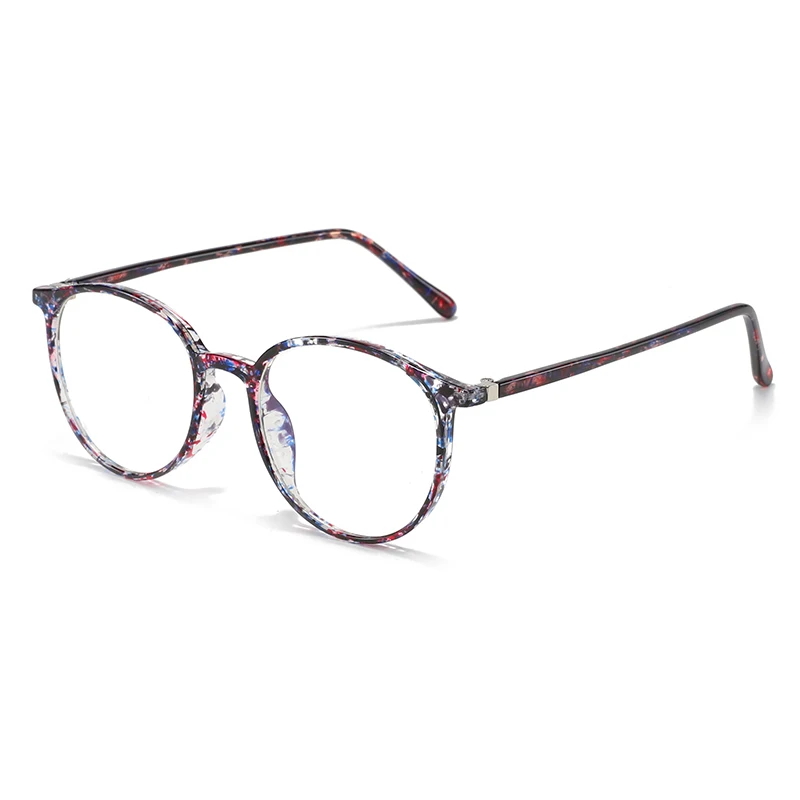 HW 145 TR90 CP Temple glasses optical frames Glasses Anti Blue Light Polygonal Round Frame Women Eyeglasses Computer Glasses
