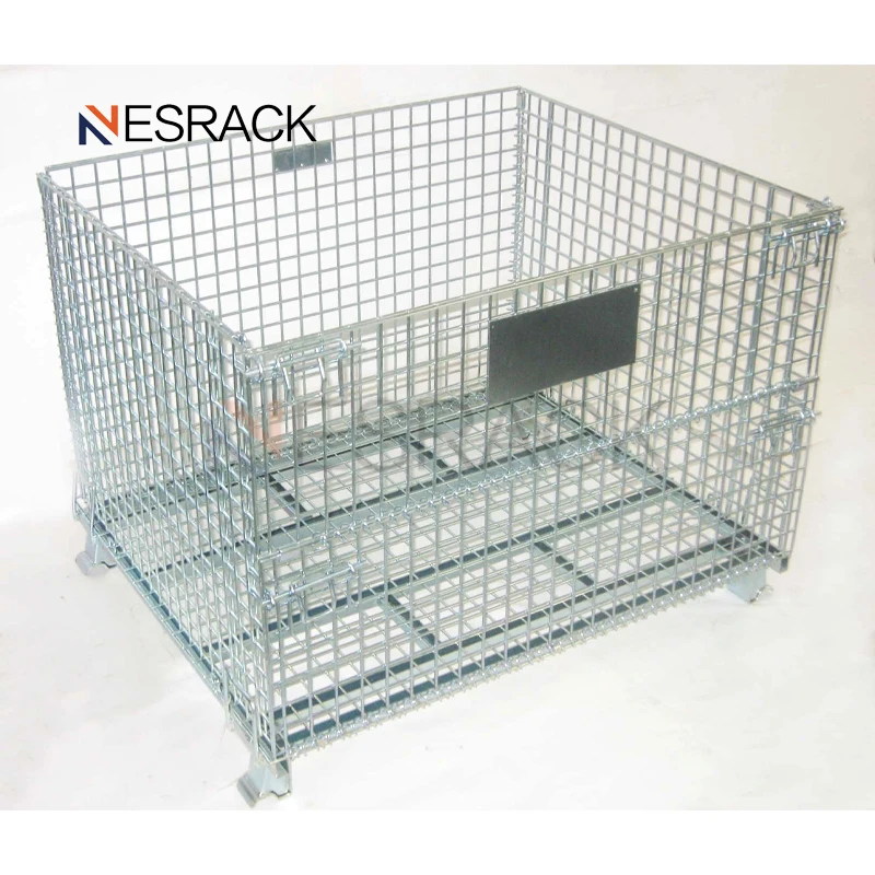 Best selling warehouse stacking wire mesh pallet storage cage