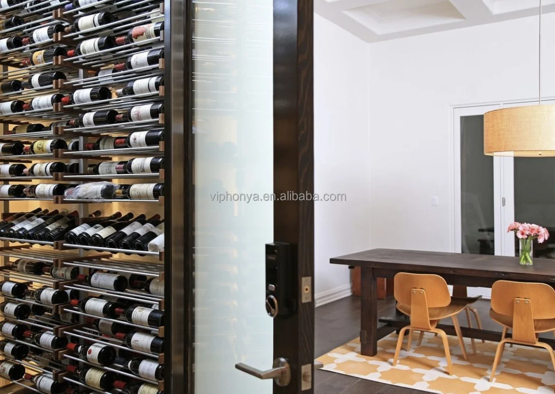 Factory wholesale premium stainless steel wine rack hot sell design perfect for home and bar use