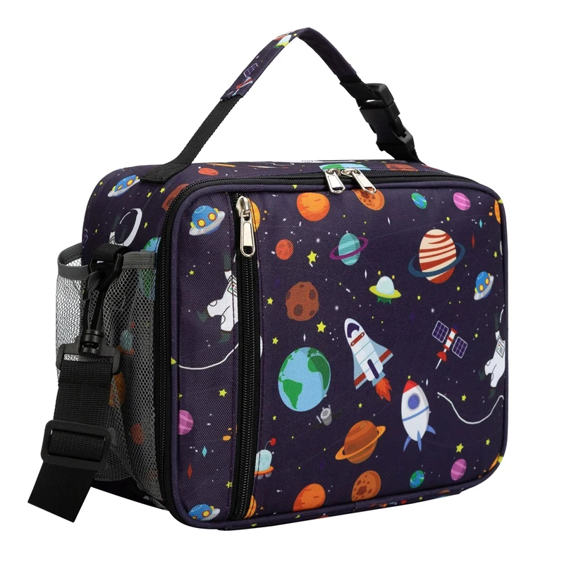 Heopono Female Children Loveliness Printing Picnic Environmental Recyclable Adjustable Shoulder Strap Keep Lunch Cooler Bag