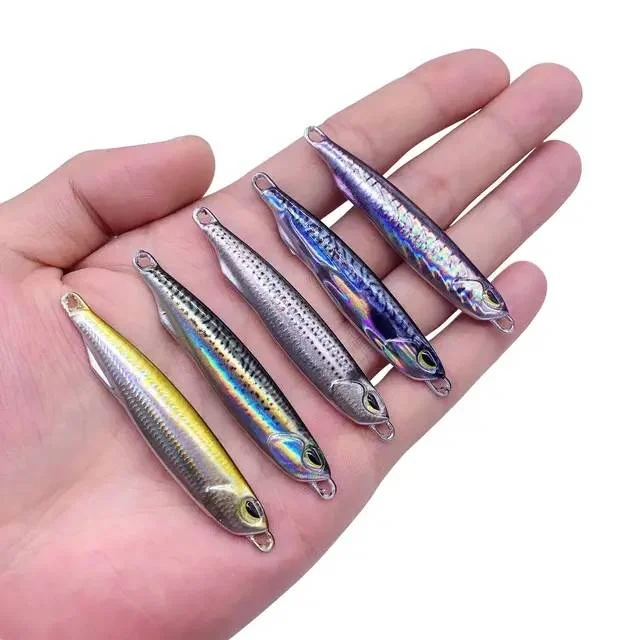 ZHUO RUN High Quality 20g 30g 40g 60g 80g Shore Casting Jig Lure Slow Pitch Jigging Metal Fishing Jigs