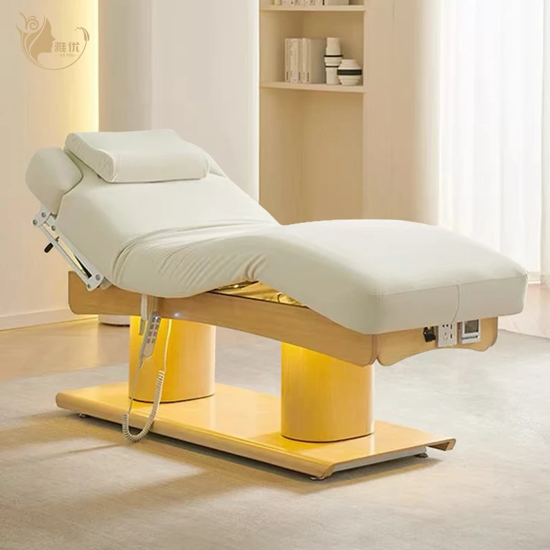 3 Motor Electric Beauty Massage Bed with Latex for Lifting and Facial Therapy