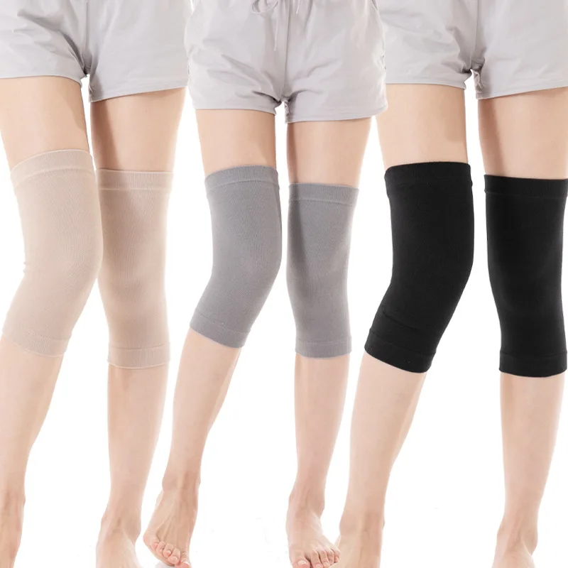 
Hot sale Pure cotton ultra thin compression knee sleeve knee support brace yoga knee pad 