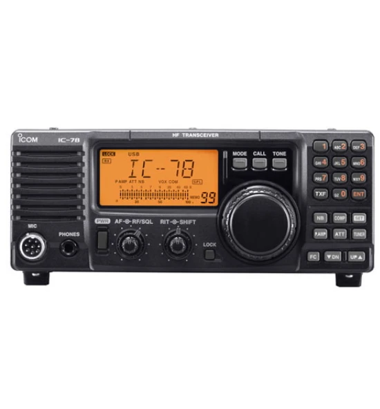 
 IC-78 коротковолновым приемником  