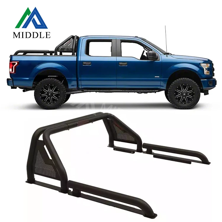 2022 Hot Sell Popular American Truck Top Selling Universal Power Coating Steel 4X4 Bed Roll Bar for Ford F150  Dodge Ram