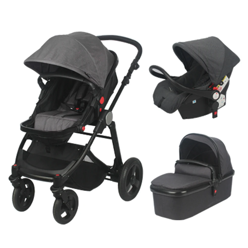 Personalized Cheap Baby Stroller 3 In 1 Pram Transformable Seat Carrycot