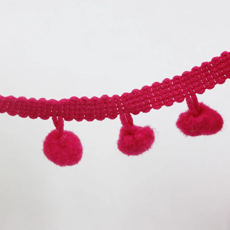 Красочные помпоны кружева смешанных цветов бахрома для одежды, шарики Помпона из хлопка