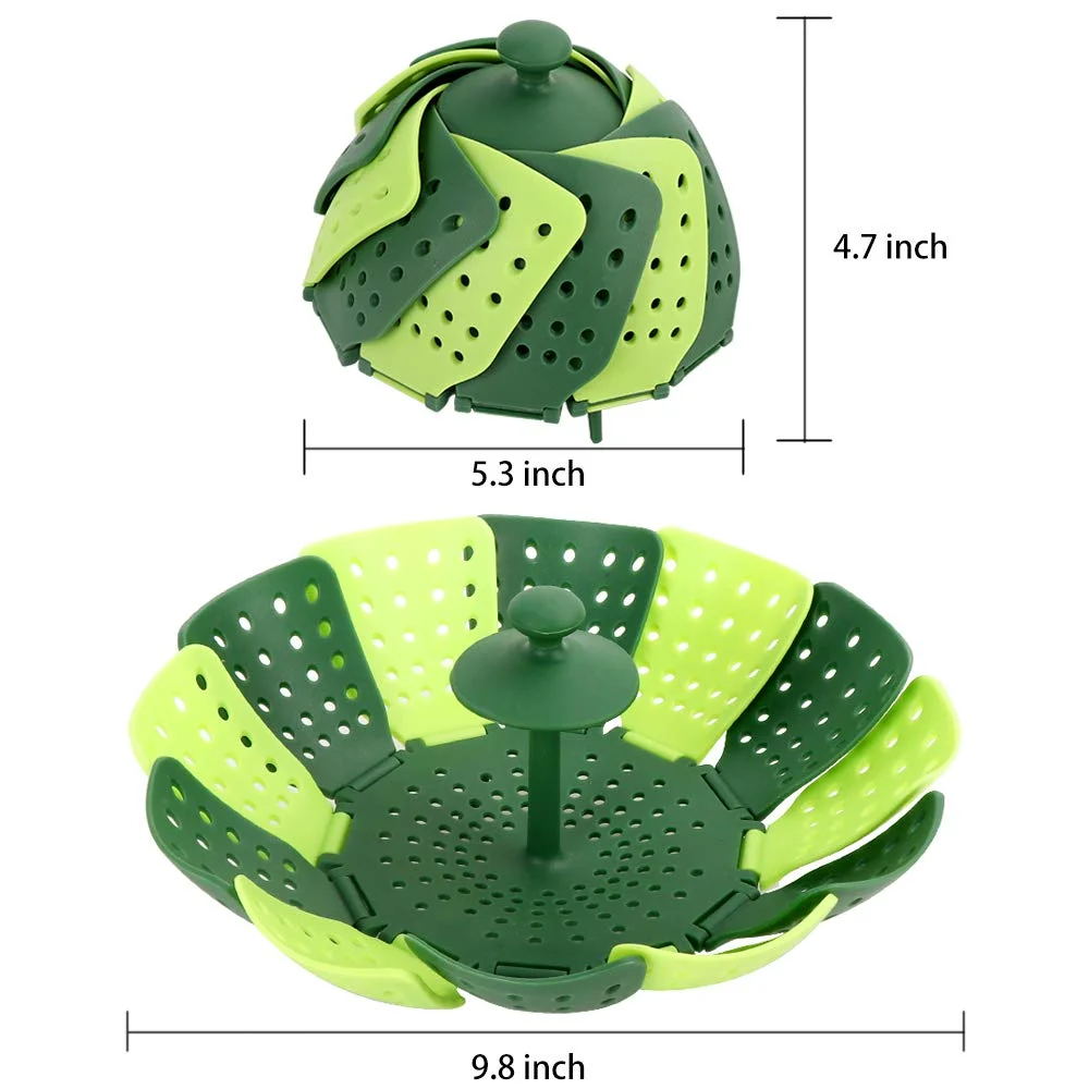 BPA Free & Food Grade Approved Food Grade Dishwasher Safe Silicone Steaming Basket