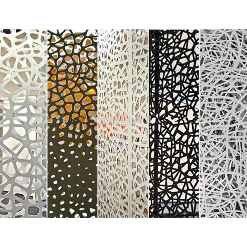 Decorative Perforated Screen Laser Cut Metal Facade Curtain Wall Cladding Steel Curtain Wall Outdoor