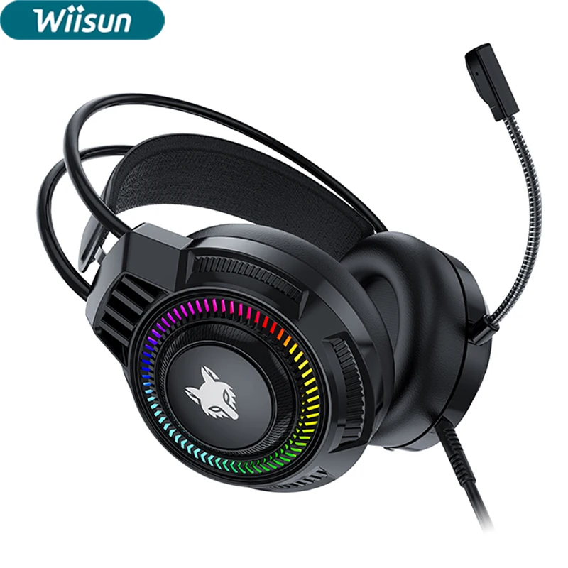 J Ready ship Free Sample XYH66 Gaming Headset LED Light Gaming earphone with microphone 3.5mm Wired Gamer Headphone For ps4 PC