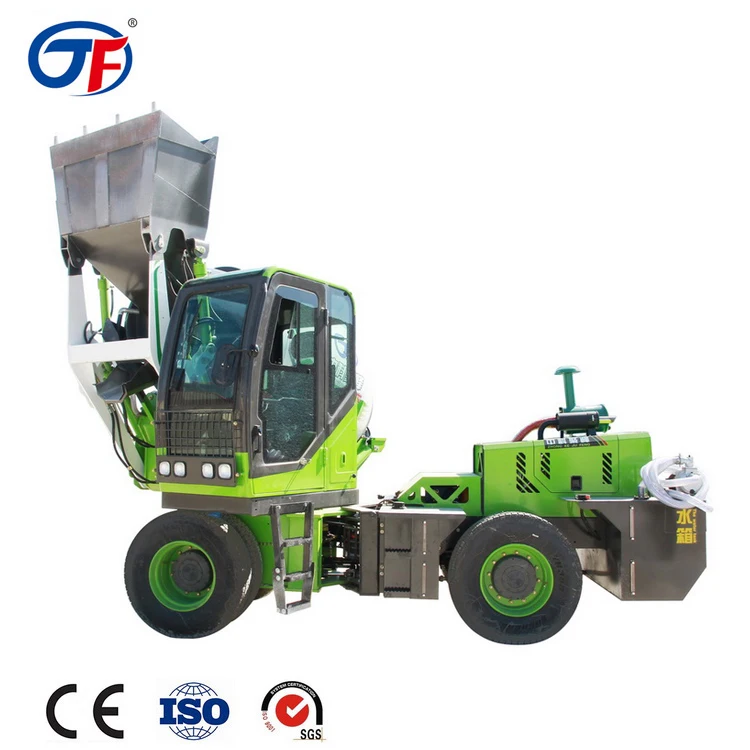 3.5 M3 Self Loading Concrete Mixer Machine With Four Wheels Steering Function