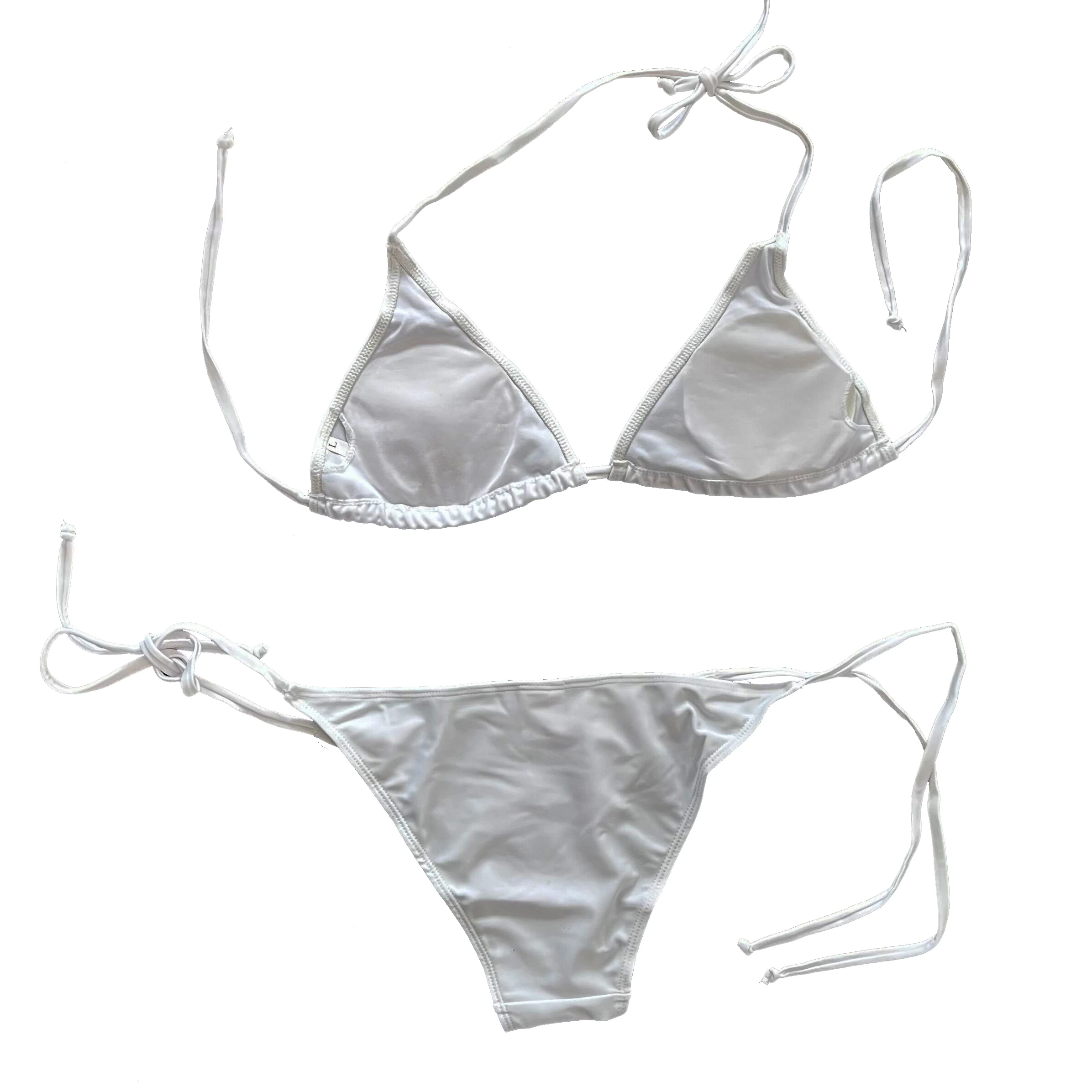 custom blank sublimation white polyester new design xxxx sexy girl water soluble bikinis sexy beachwear set