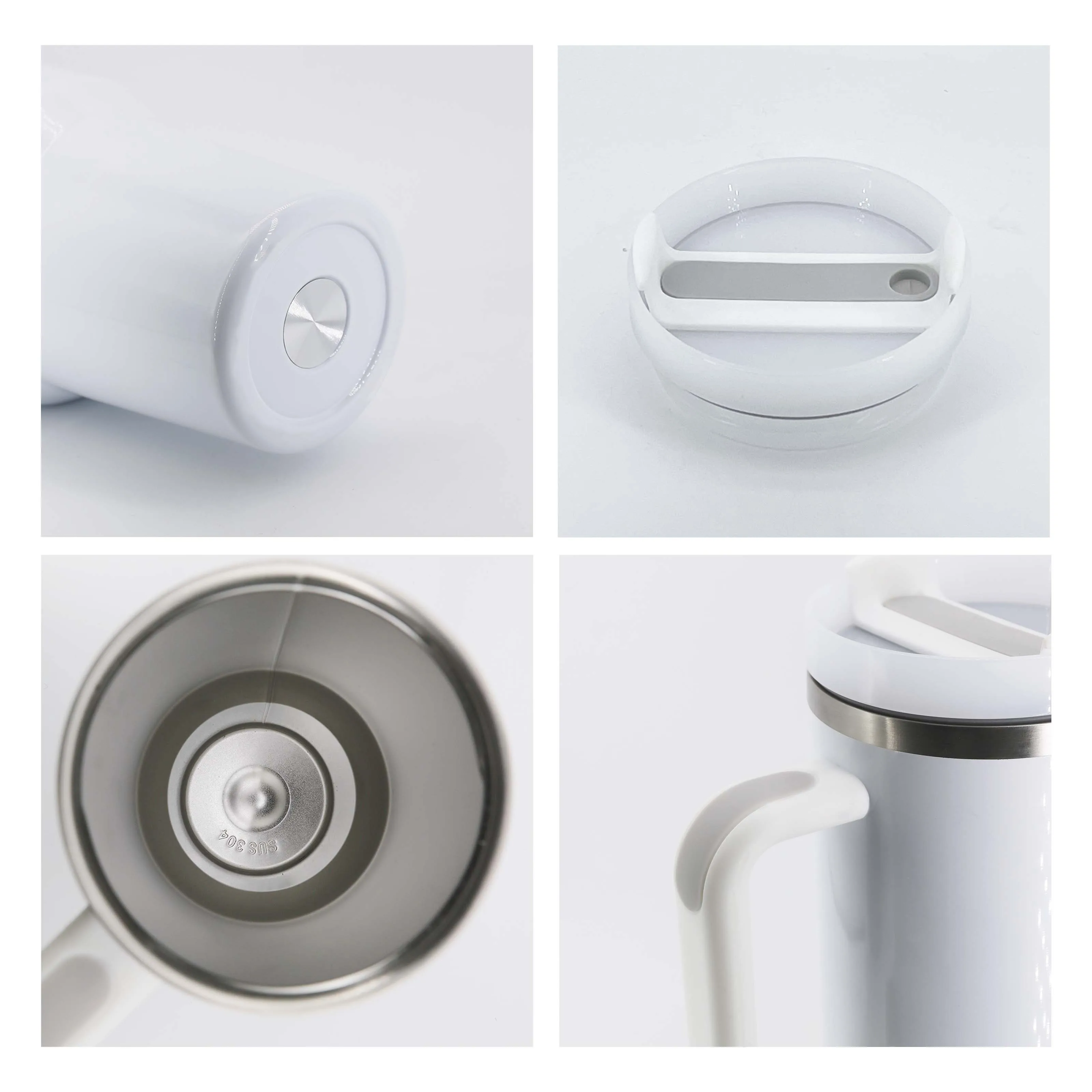 H2.0 40oz Custom Coffee Mug with Logo Stainless Steel Adventure Flowstate Sublimation Tumbler with Handle and Straw