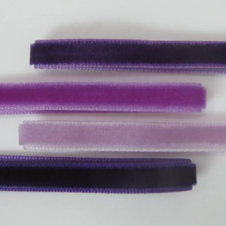 
Wholesale Custom Hot Sale Colorful 100% Nylon Solid Color Wide Stretch Velvet Ribbon 