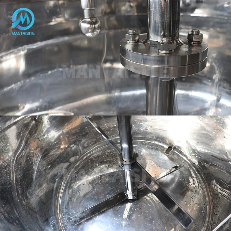 Sanitary Bean Paste Gas Heating Blending Tank Tomato Sauce Mixing Tank Liquid Soap Mixing Tank Homogenizer