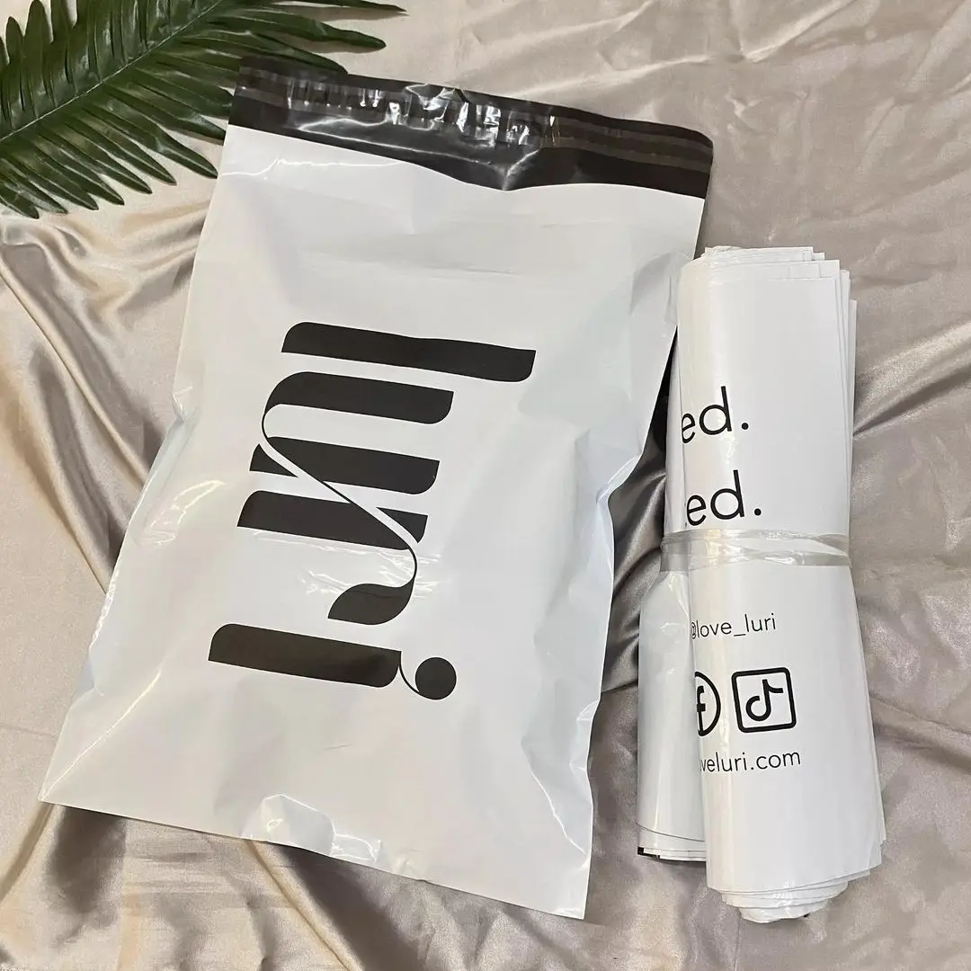 Factory Customization Self-Adhesive Custom Packaging Designer Handbag Shipping Bags High Quality White Poly Mailer Envelope Bag