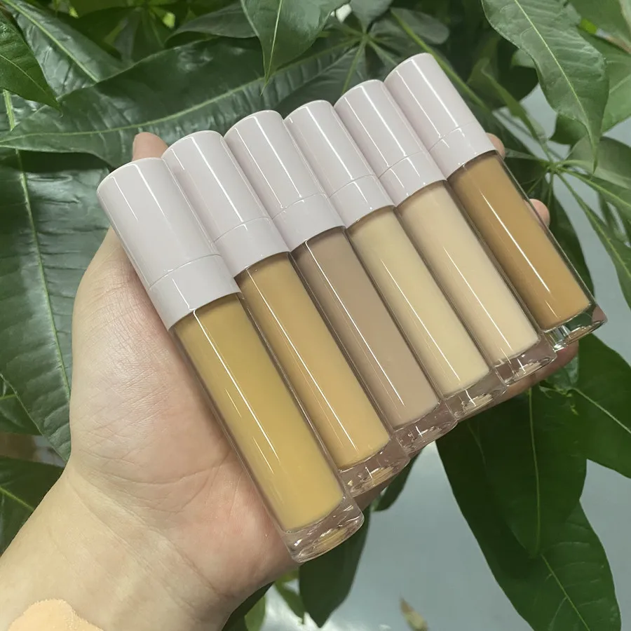 custom brand 10 colors round tube vegan waterproof matte concealer full coverage liquid hydrating concealer