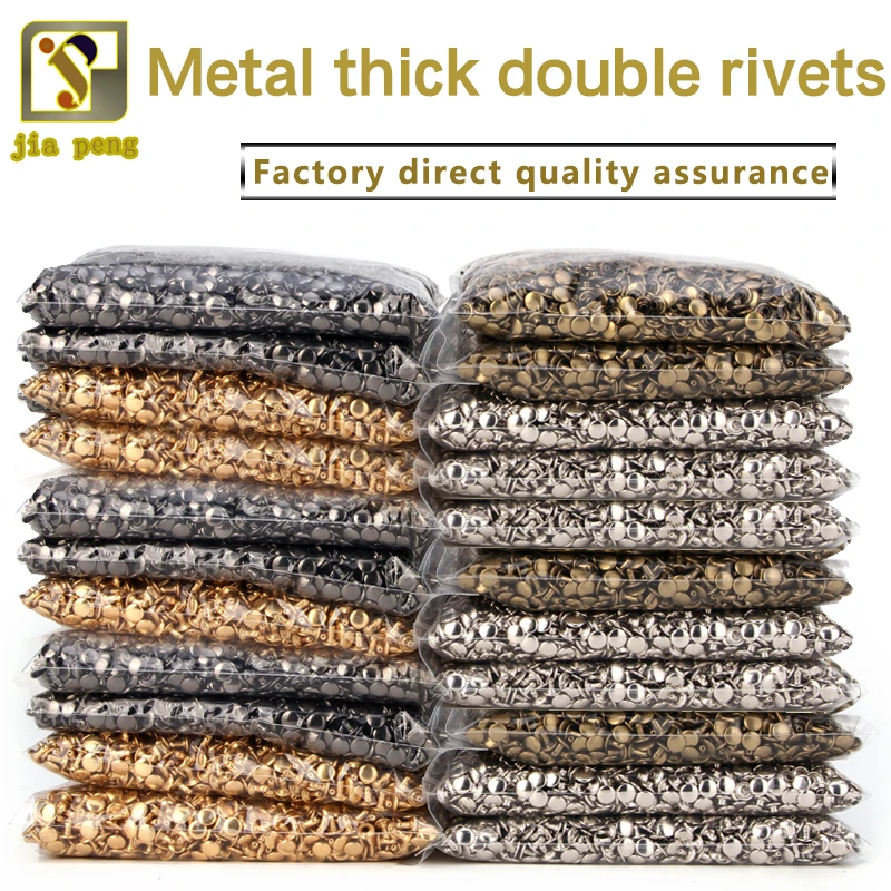 14mm Metal Spike Round Double Cap Rivet of Metal Stud Collision Nail Rock Leathercraft Belt Garment Bracelet
