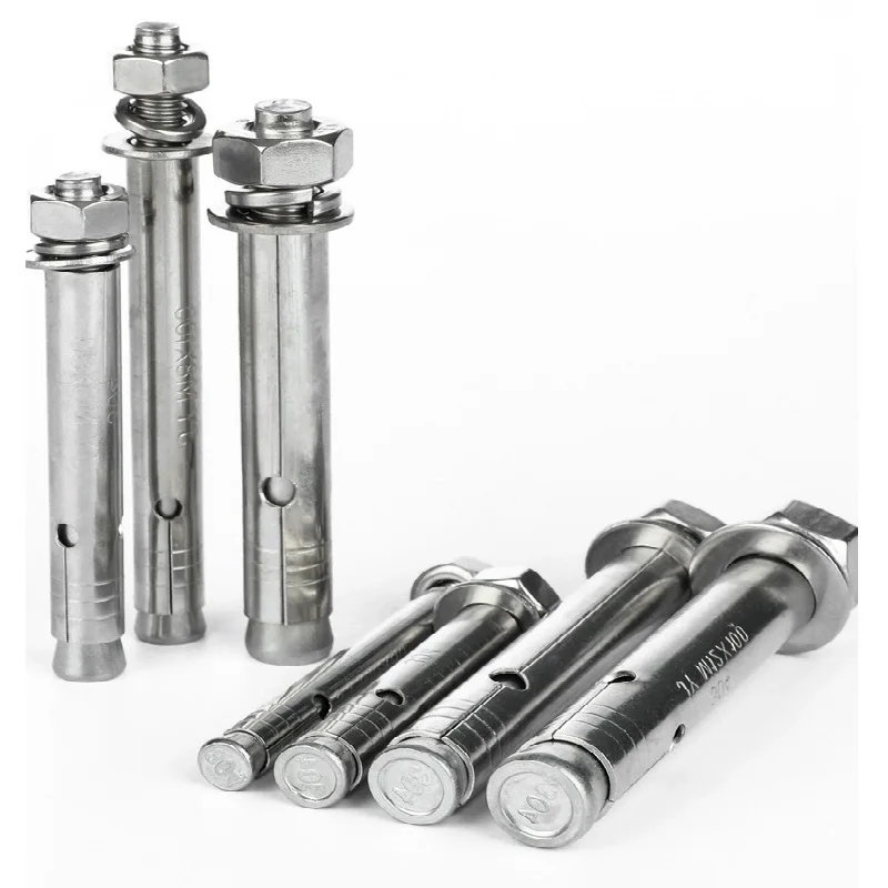 Carbon Steel M6 M8 M10 Elevator Expansion Anchor Bolt 304 316 Stainless Steel Hex Nuts Sleeve Anchor Screws for Masonry Brick