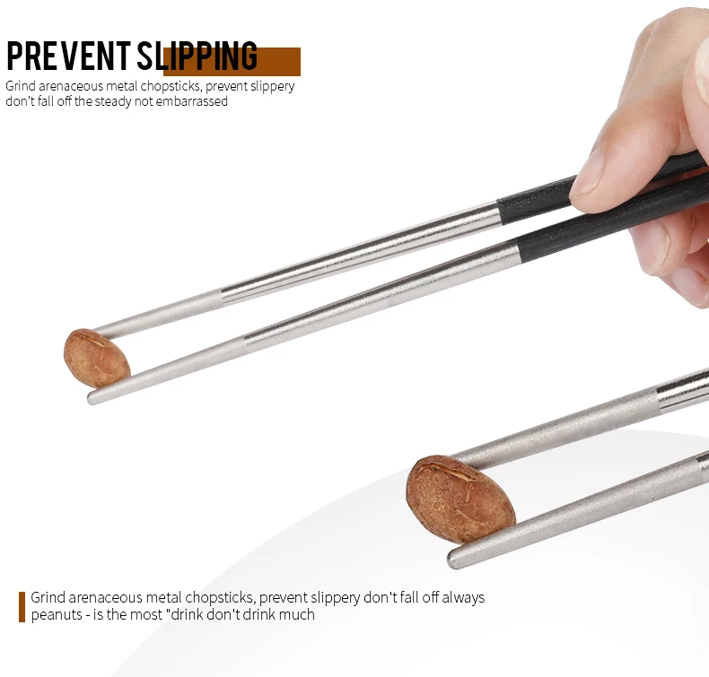 Outdoor Camping Cutlery Tableware with Storage Bag Travel  Portable Utensils Titanium Chopsticks