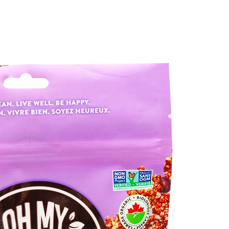 Custom Printed Logo 100% Recyclable Plastic Bags Stand Up Pouch With Zipper Mylar Packaging