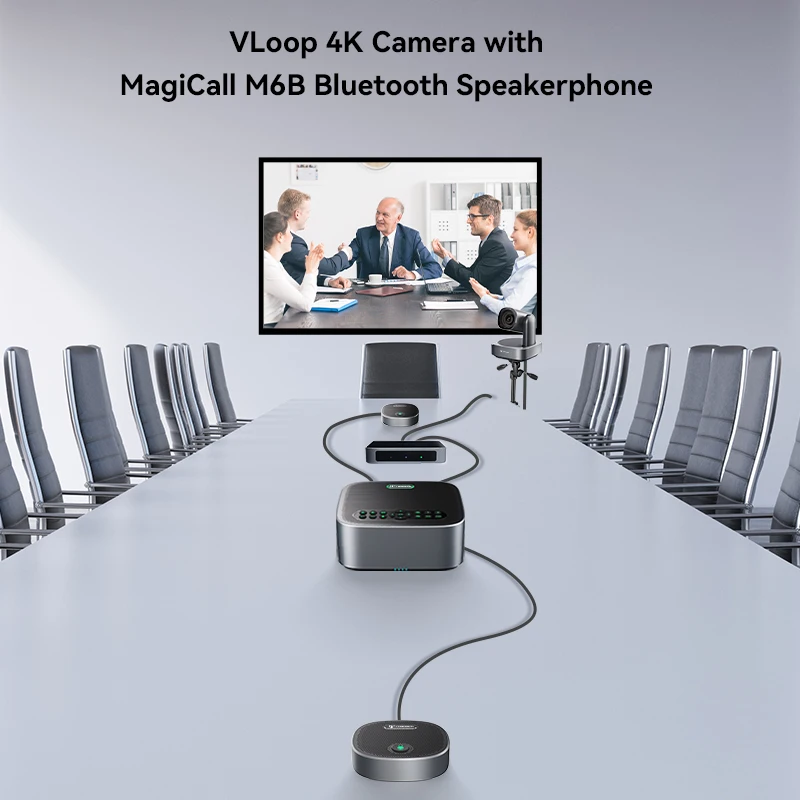 4K AV Conference Equipment 12X Zoom HDM1 Camera Wireless Microphone Speakerphone 2 Expansion Mics All in One Group